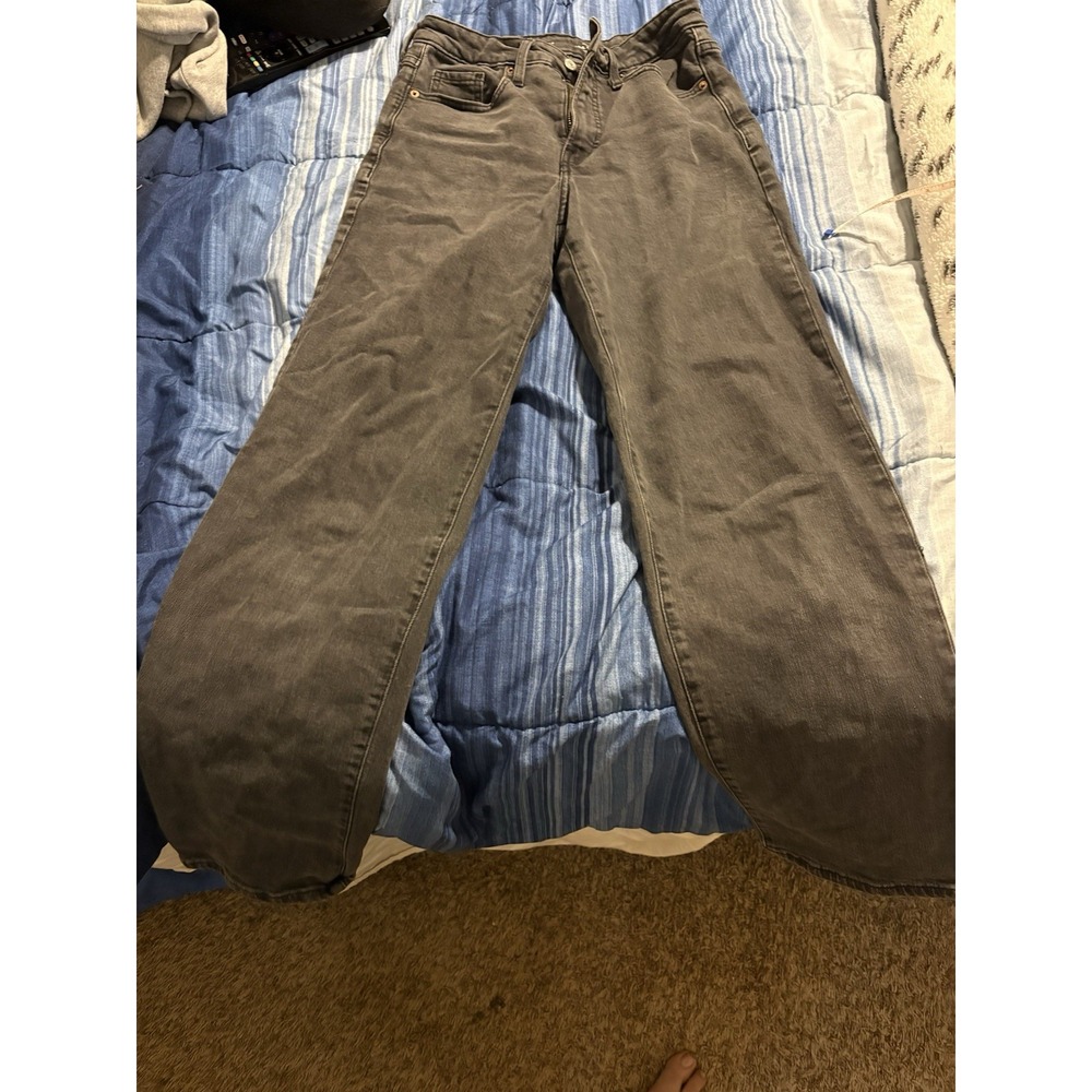 Old Navy Womens High Rise OG Loose Jeans Charcoal Gray Straight Leg Size 4 123